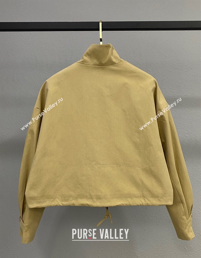 Prada Short Jacket Beige Yellow 2025 PR090501 (QI-250905001)