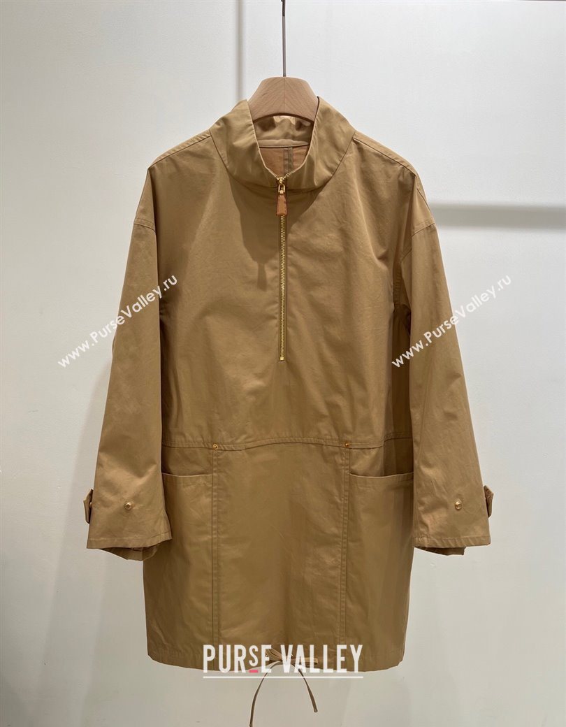 Prada Cotton Shirt Dress Beige 2025 PR090431 (QI-250904131)