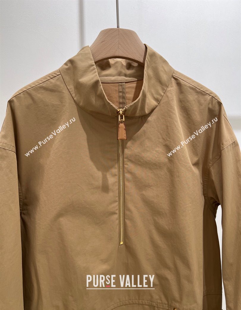 Prada Cotton Shirt Dress Beige 2025 PR090431 (QI-250904131)