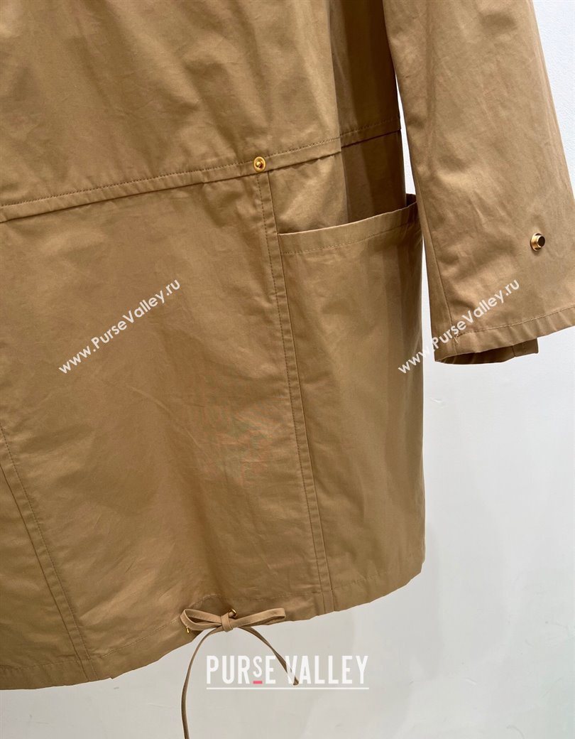 Prada Cotton Shirt Dress Beige 2025 PR090431 (QI-250904131)