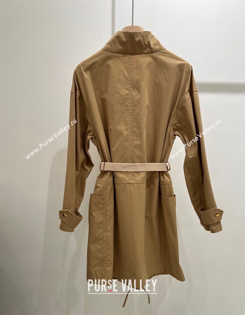 Prada Cotton Shirt Dress Beige 2025 PR090431 (QI-250904131)