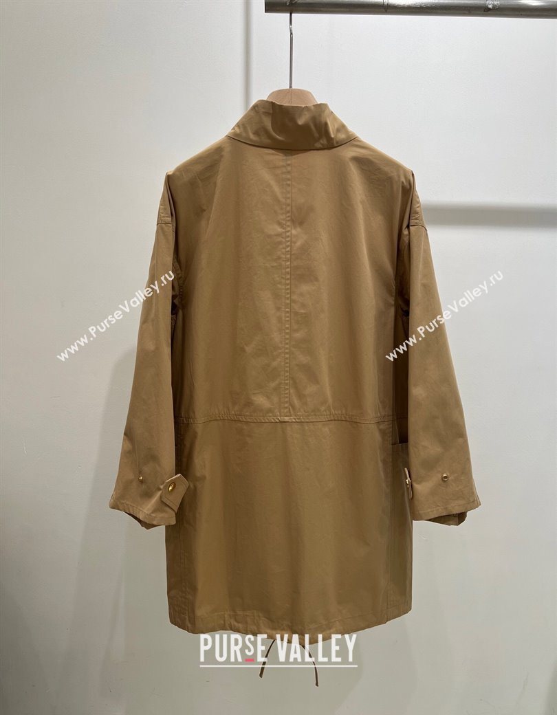 Prada Cotton Shirt Dress Beige 2025 PR090431 (QI-250904131)