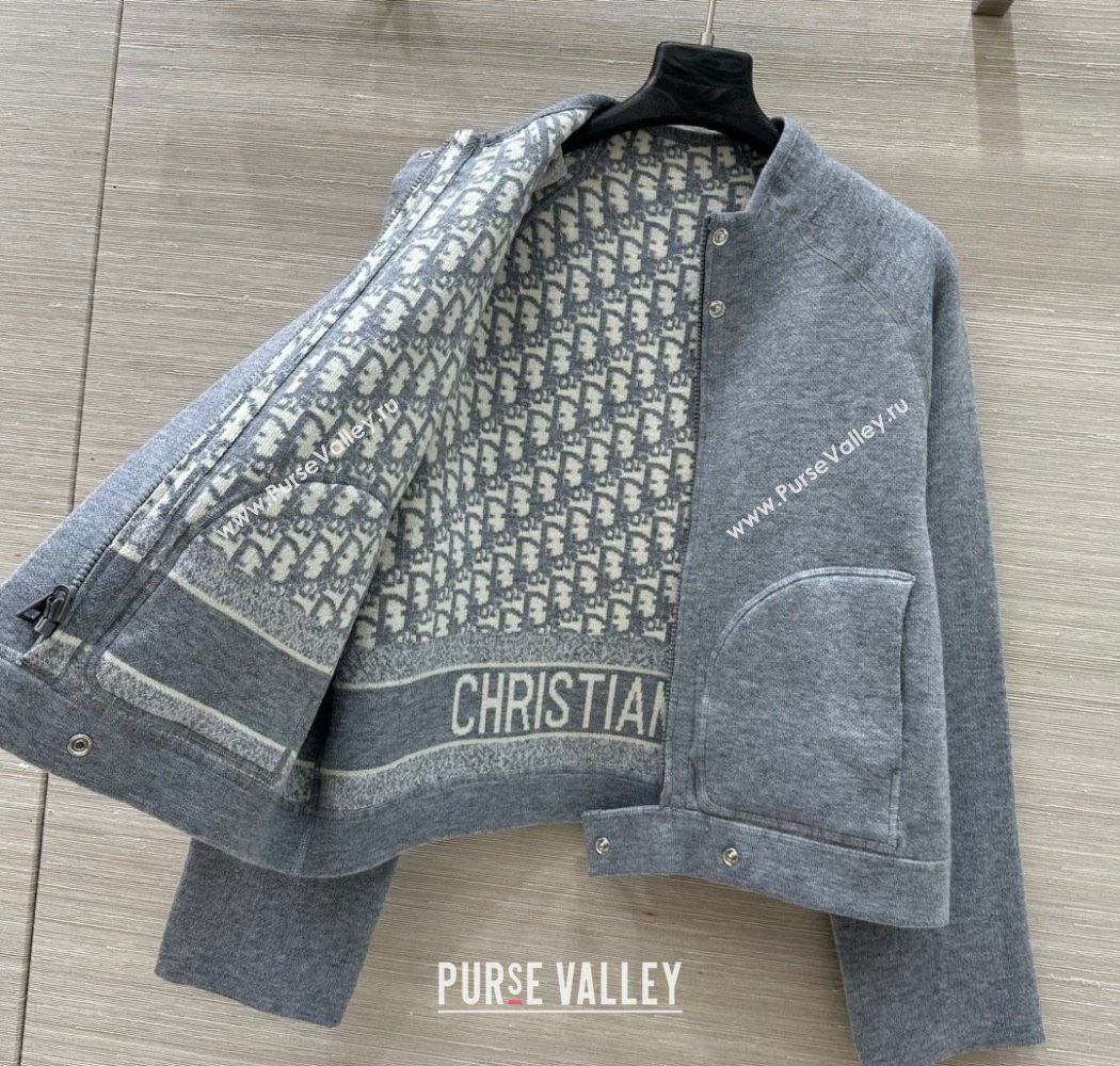 Dior Wool Reversible Jacket Grey 2025 CH090423 (QI-250904125)