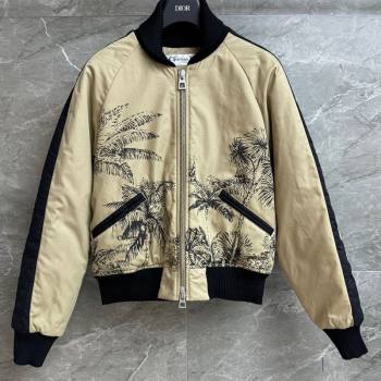 Dior Printed Padded Jacket Khaki 2025 DR090422 (QI-250904122)