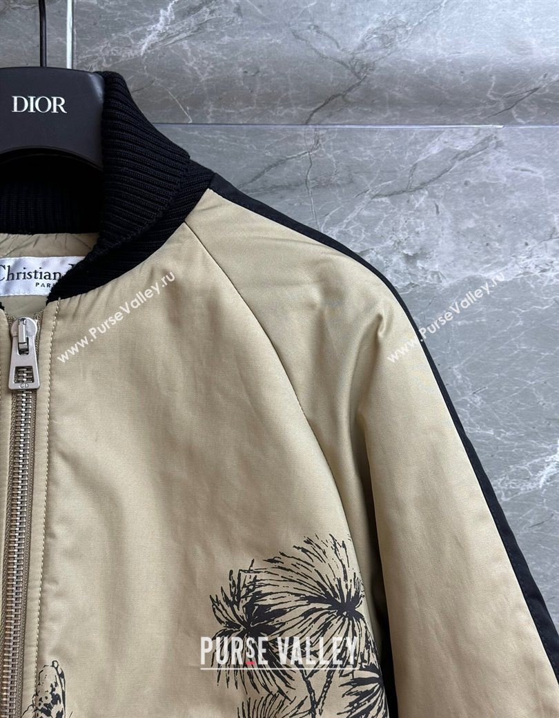 Dior Printed Padded Jacket Khaki 2025 DR090422 (QI-250904122)