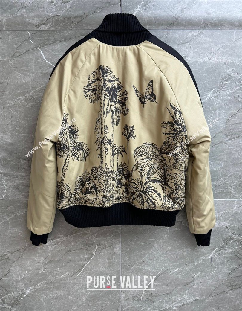 Dior Printed Padded Jacket Khaki 2025 DR090422 (QI-250904122)