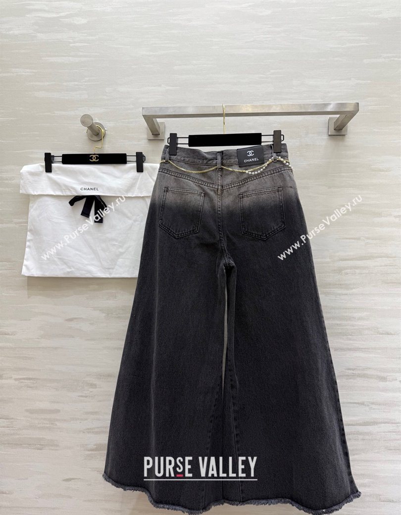 Chanel Jeans with Pearls Chain Black 2025 CH090420 (QI-250904121)