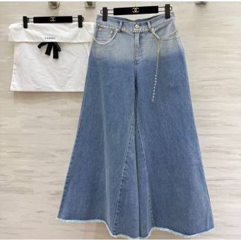 Chanel Jeans with Pearls Chain Blue 2025 CH090420 (QI-250904120)