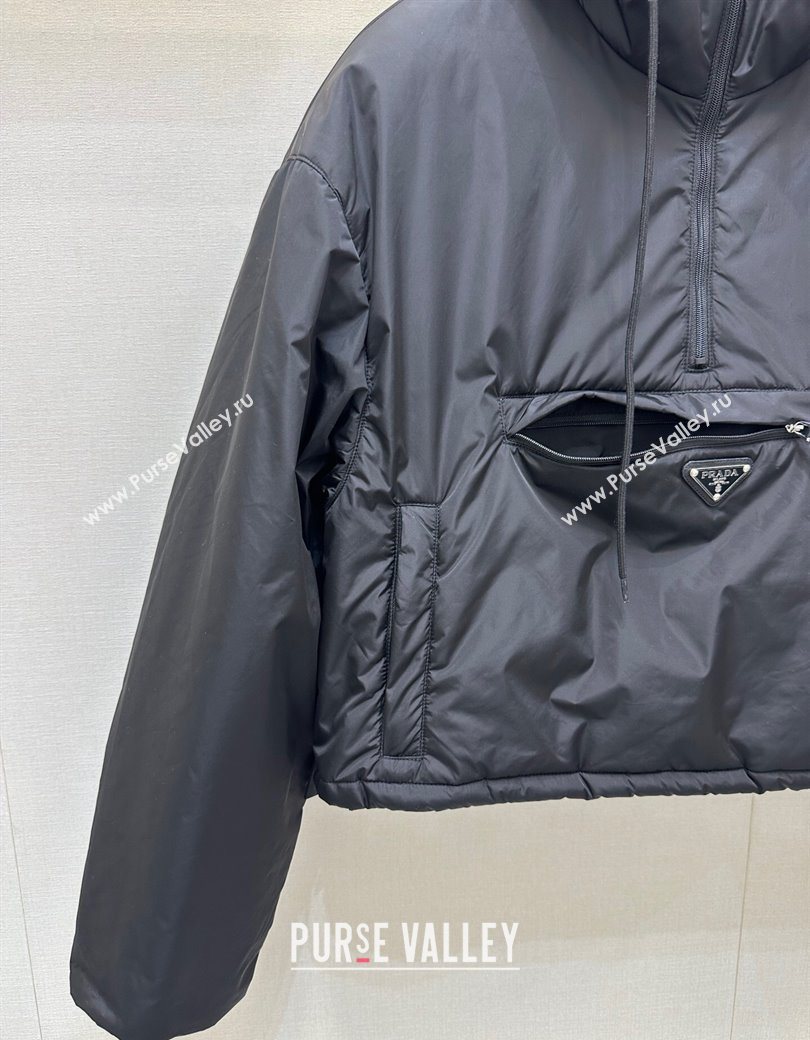 Prada Padded Blouse Black 2025 PR090516 (QI-250905016)