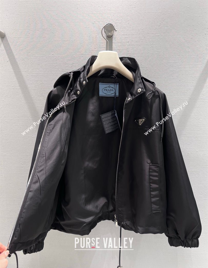 Prada Nylon Jacket Black 2025 PR122610 (QI-251226059)