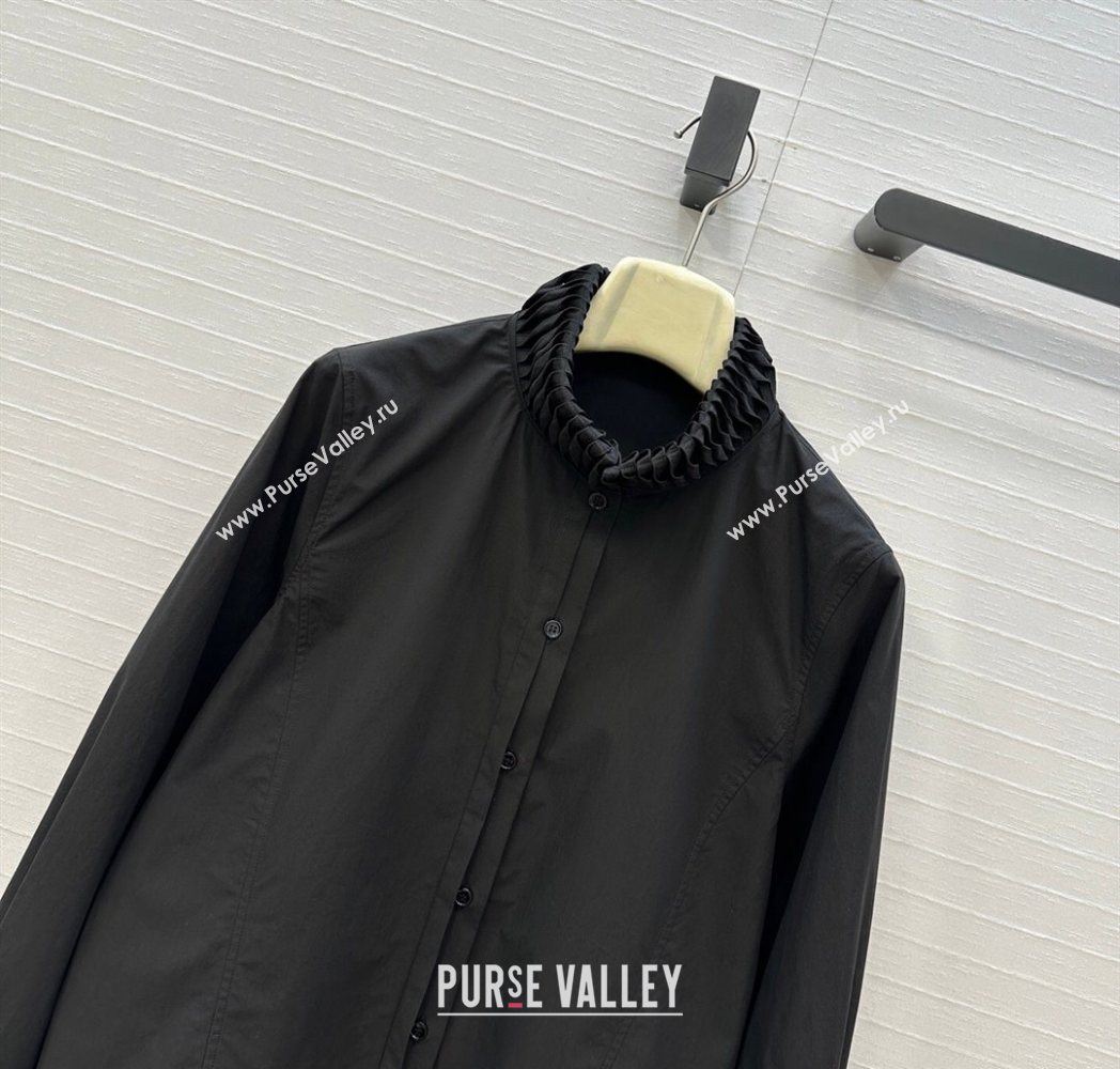 Alaia Cotton Shirt Black 2025 AL122611 (QI-251226069)