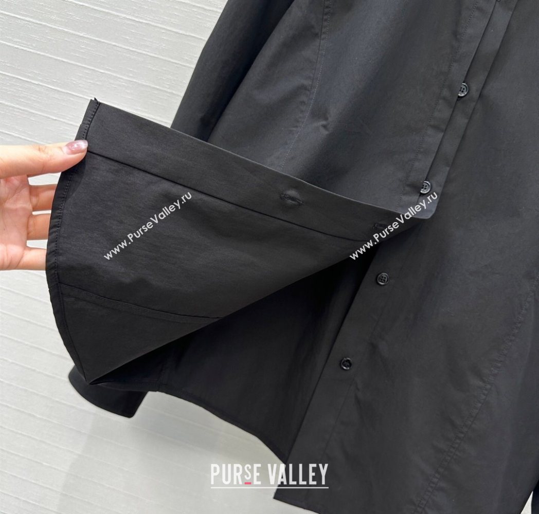 Alaia Cotton Shirt Black 2025 AL122611 (QI-251226069)