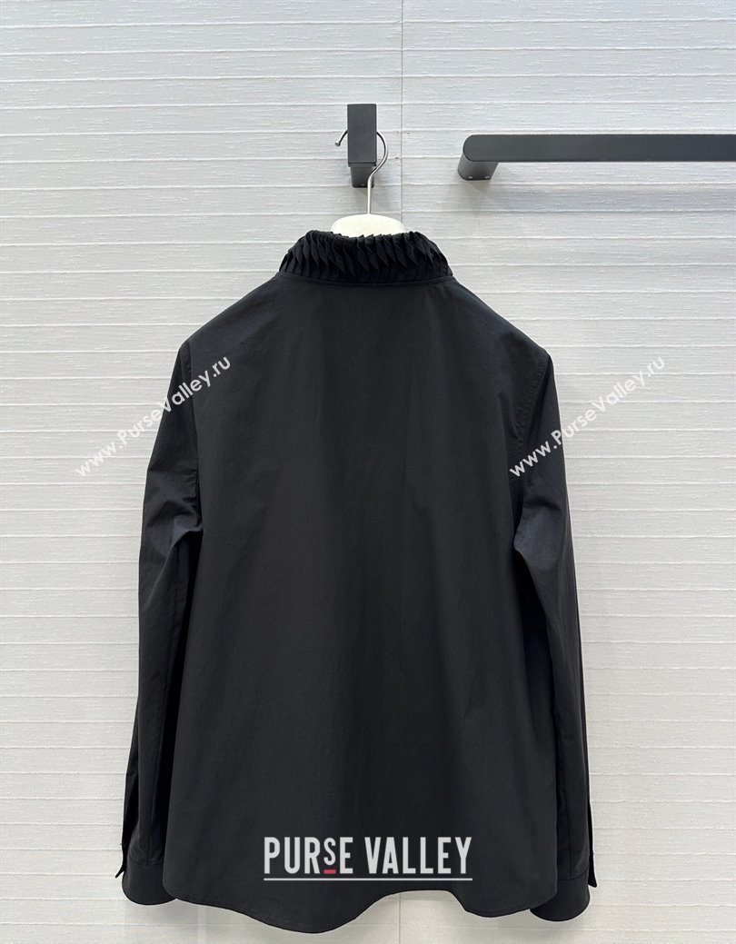 Alaia Cotton Shirt Black 2025 AL122611 (QI-251226069)