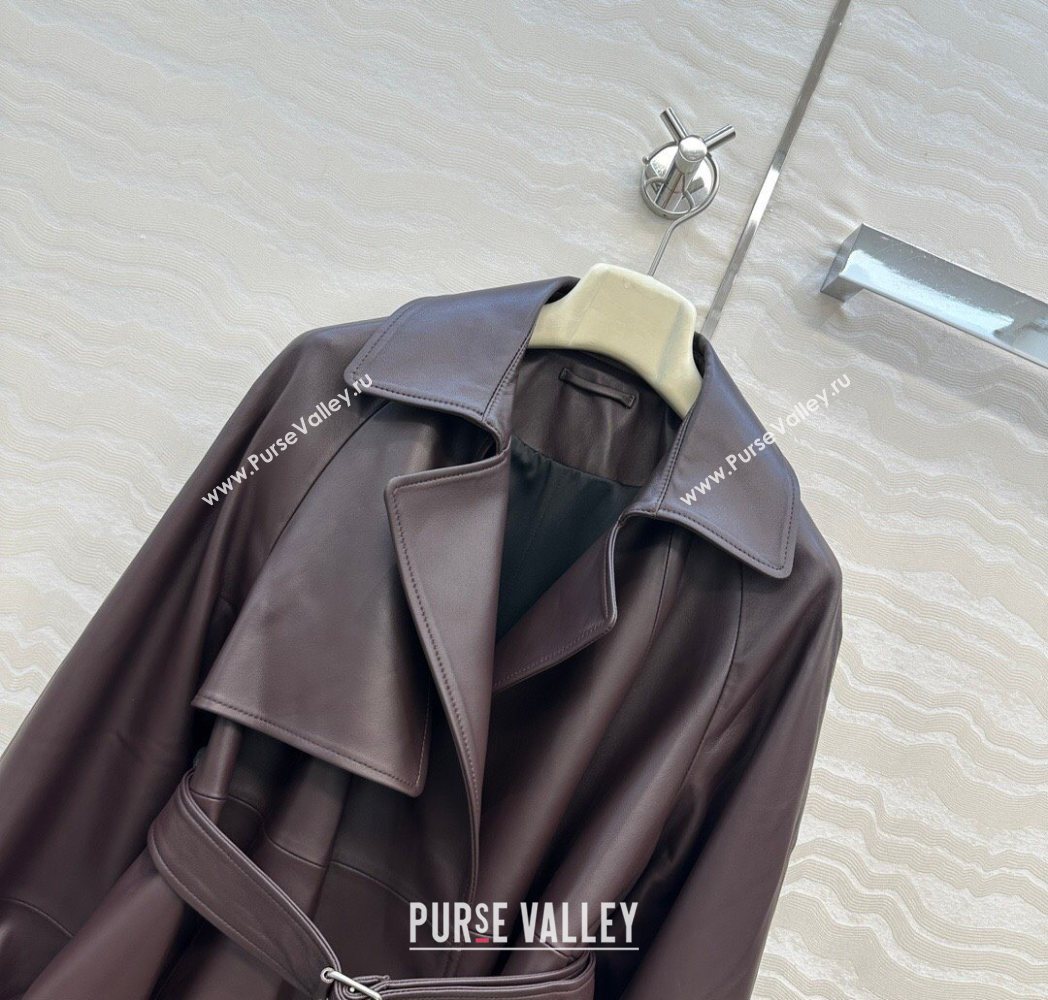 Loewe Lambskin Leather Jacket Brown 2025 LW122605 (QI-251226037)