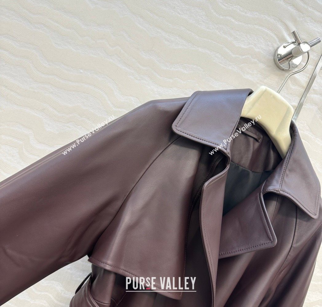 Loewe Lambskin Leather Jacket Brown 2025 LW122605 (QI-251226037)