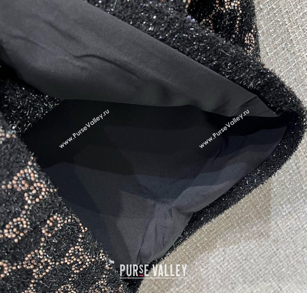 Gucci GG Strass Skirt Black/Gold 2025 GG122605 (QI-251226042)