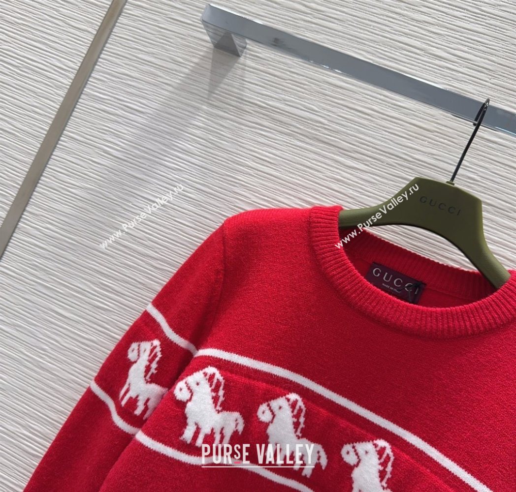 Gucci Wool Sweater Red 2025 GG122605 (QI-251226033)