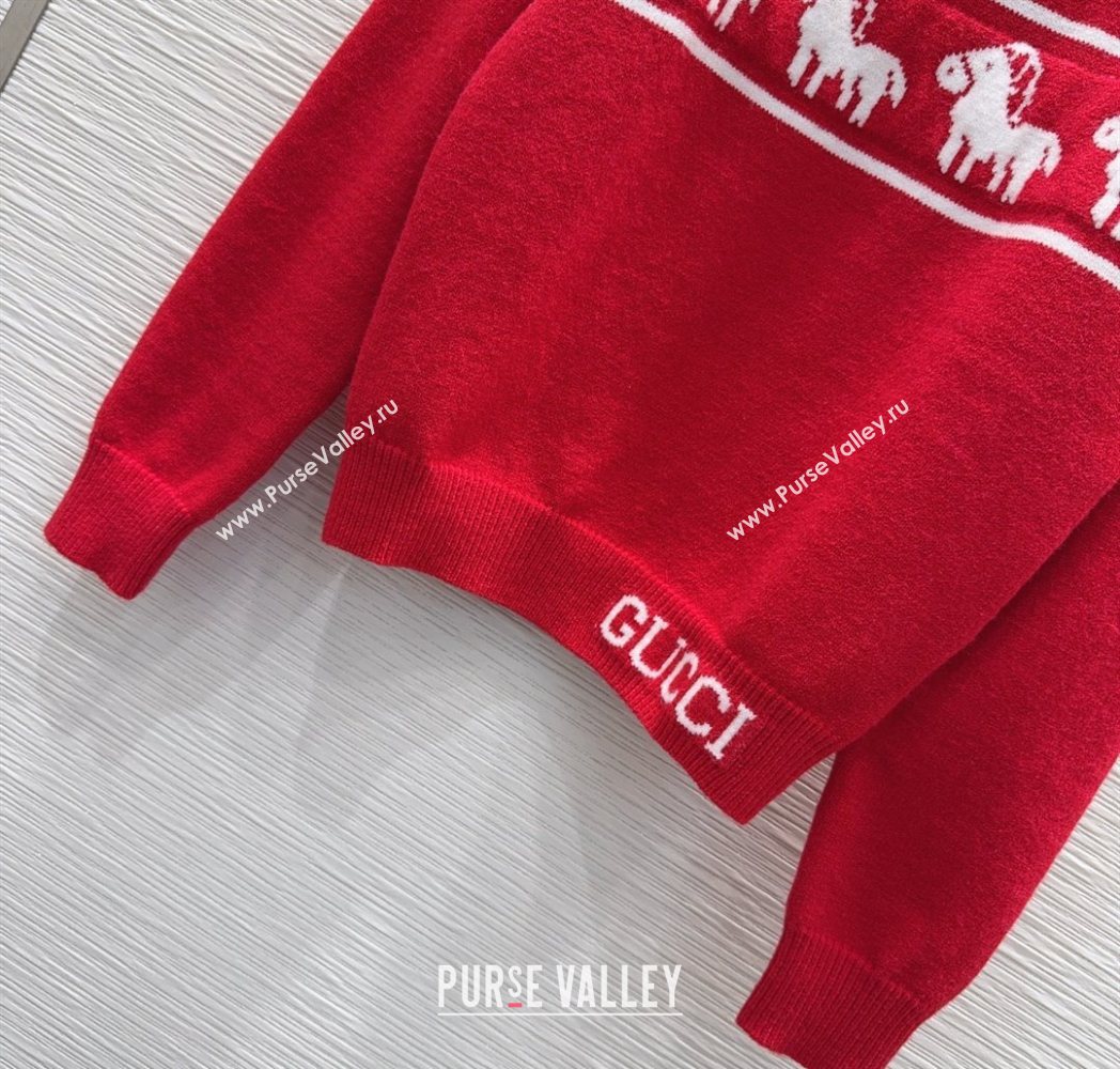 Gucci Wool Sweater Red 2025 GG122605 (QI-251226033)