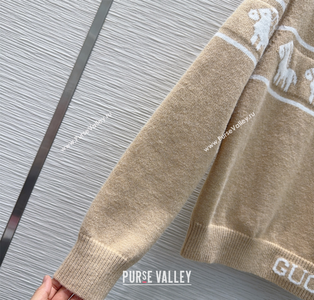 Gucci Wool Sweater Beige 2025 GG122605 (QI-251226034)