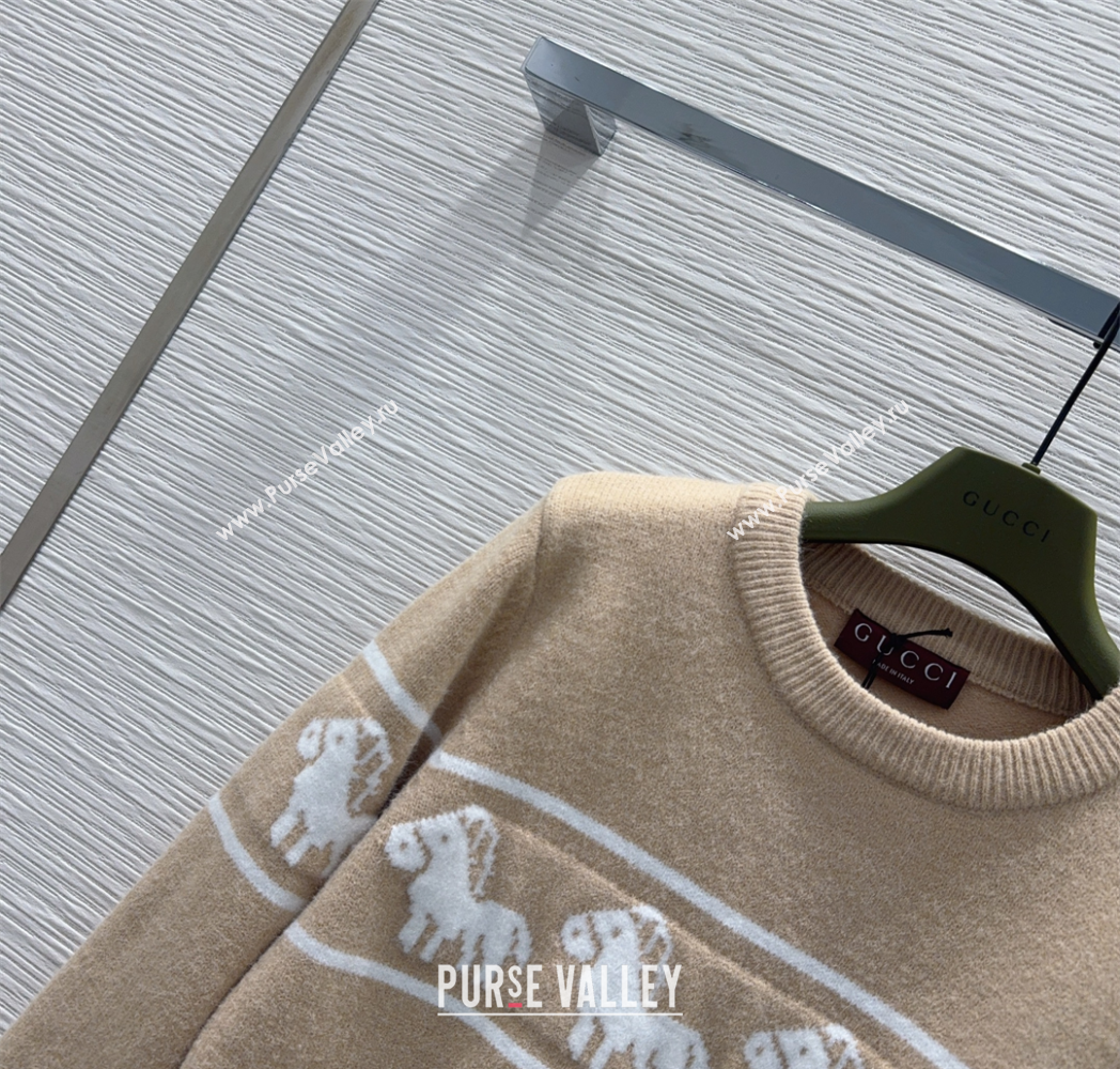 Gucci Wool Sweater Beige 2025 GG122605 (QI-251226034)