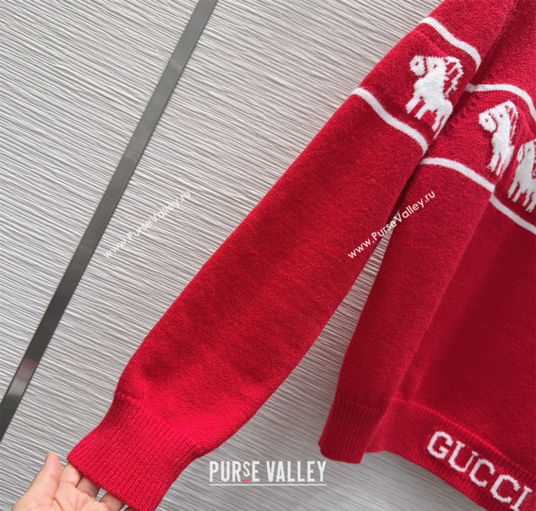 Gucci Wool Sweater Red 2025 GG122605 (QI-251226033)