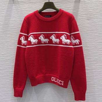 Gucci Wool Sweater Red 2025 GG122605 (QI-251226033)