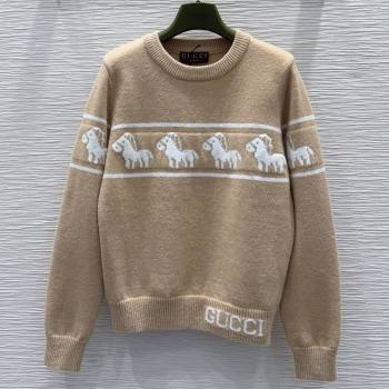 Gucci Wool Sweater Beige 2025 GG122605 (QI-251226034)