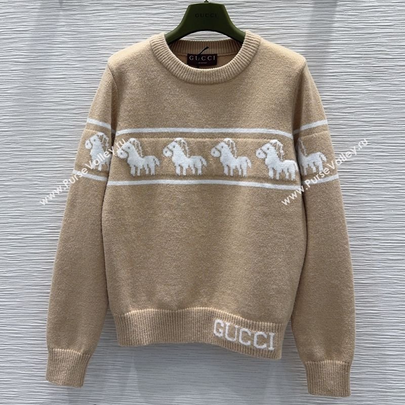 Gucci Wool Sweater Beige 2025 GG122605 (QI-251226034)