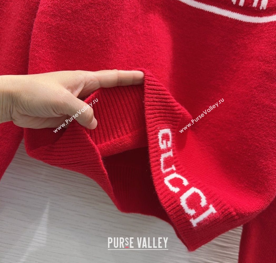 Gucci Wool Sweater Red 2025 GG122605 (QI-251226033)