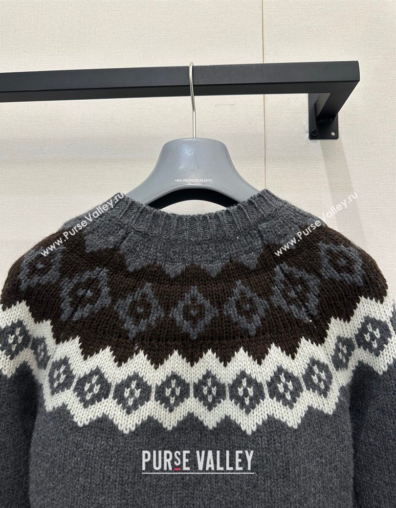 Prada Wool Cashmere Blend Cardigan Grey 2025 PR122702 (QI-251227014)