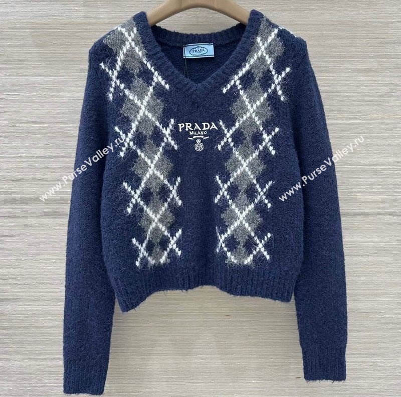 Prada Wool Cashmere Sweater Blue 2025 PR122712 (QI-251227050)