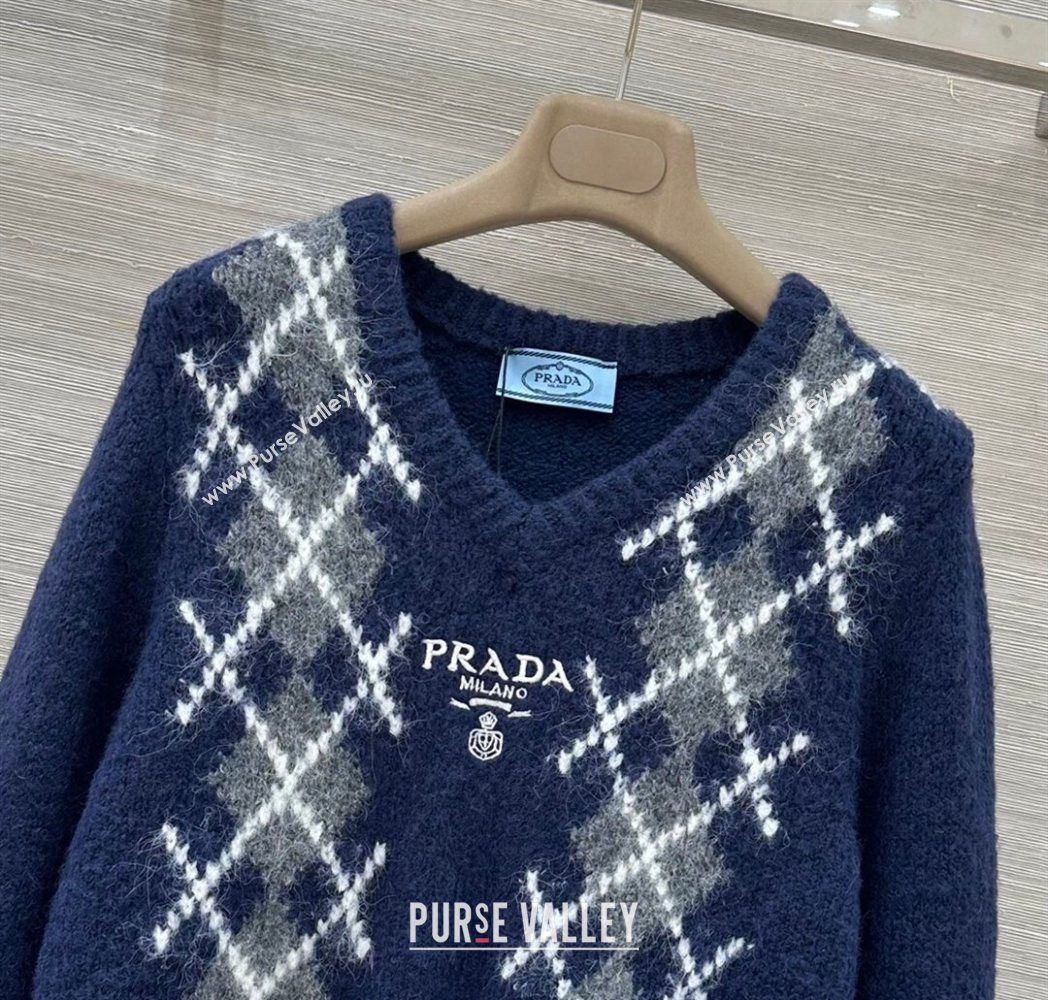 Prada Wool Cashmere Sweater Blue 2025 PR122712 (QI-251227050)
