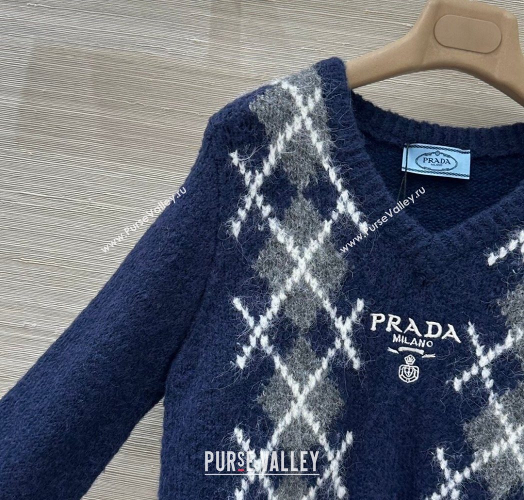 Prada Wool Cashmere Sweater Blue 2025 PR122712 (QI-251227050)