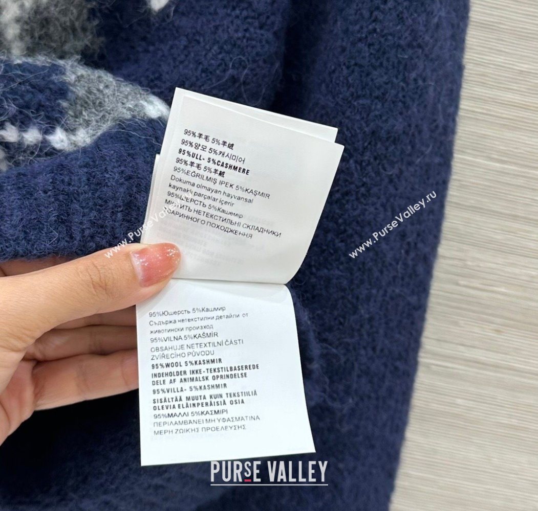 Prada Wool Cashmere Sweater Blue 2025 PR122712 (QI-251227050)