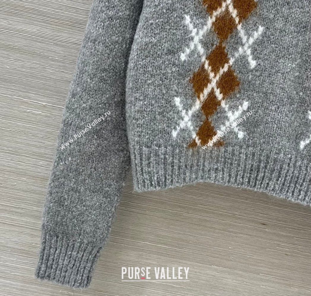 Prada Wool Cashmere Sweater Grey 2025 PR122712 (QI-251227051)