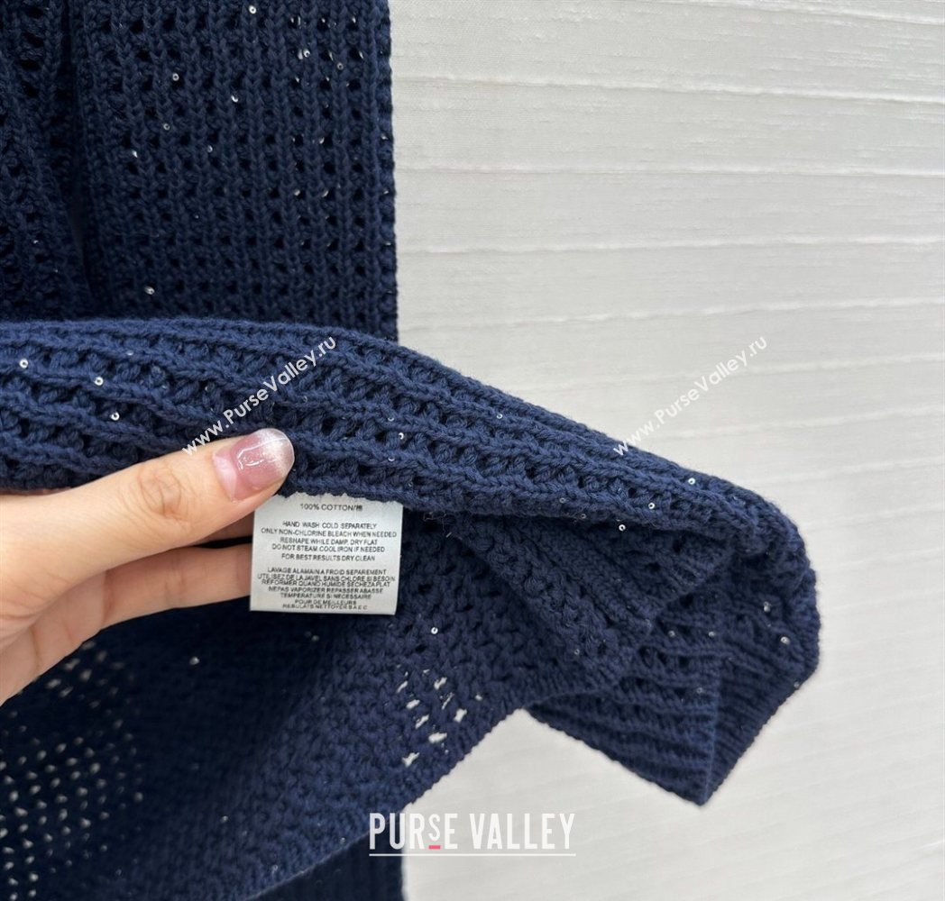 Brunello Cucinelli Knit Jacket Dark Blue 2025 BC122701 (QI-251227001)