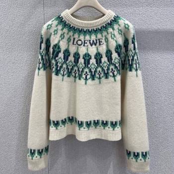 Loewe Wool Sweater White 2025 LW122702 (QI-251227010)