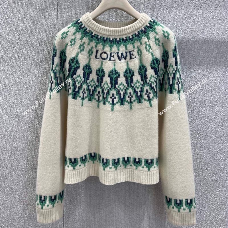 Loewe Wool Sweater White 2025 LW122702 (QI-251227010)