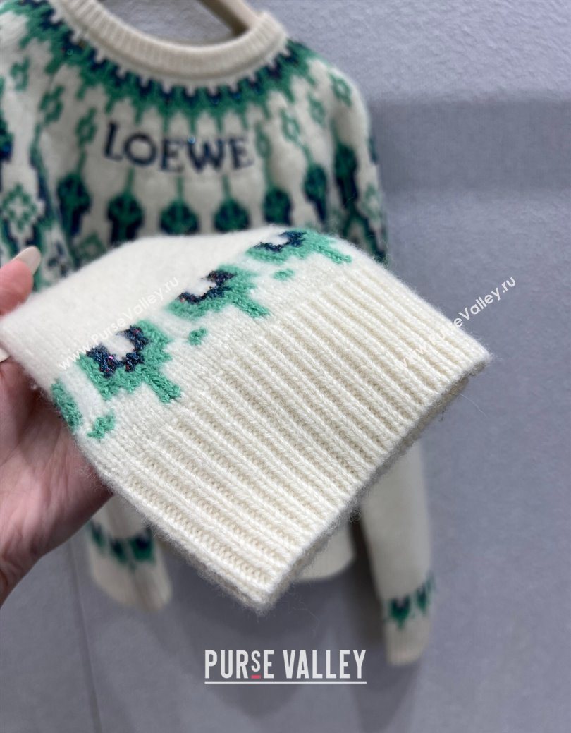 Loewe Wool Sweater White 2025 LW122702 (QI-251227010)