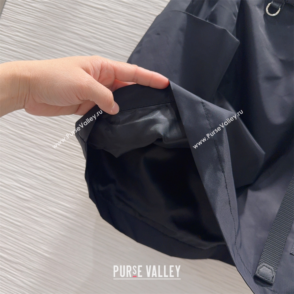 Prada Nylon Mini Skirt Black 2026 PR011301 (QI-260113042)