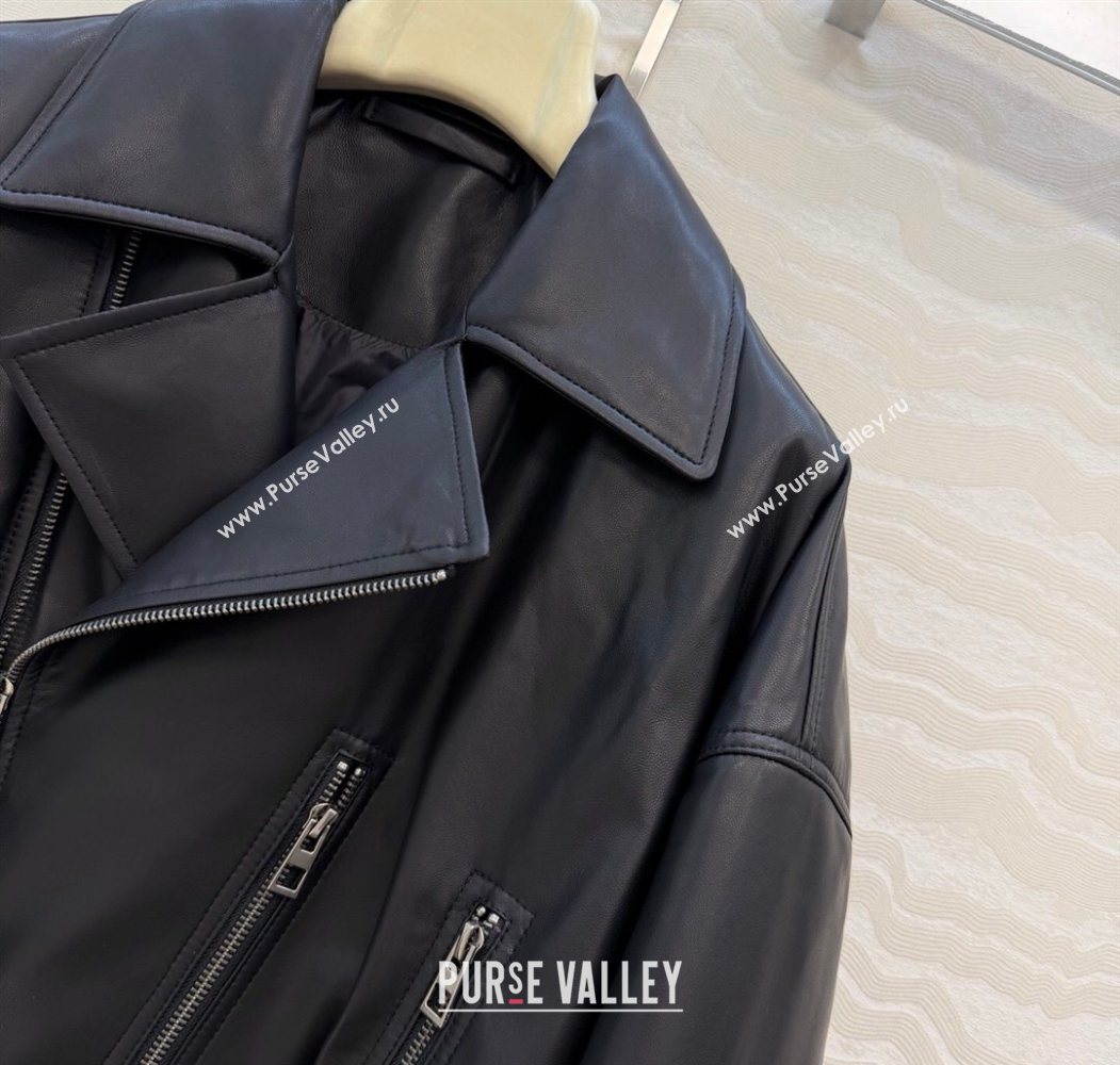 Loewe Sheepskin Leather Down Jacket Black 2026 LW011304 (QI-260113064)