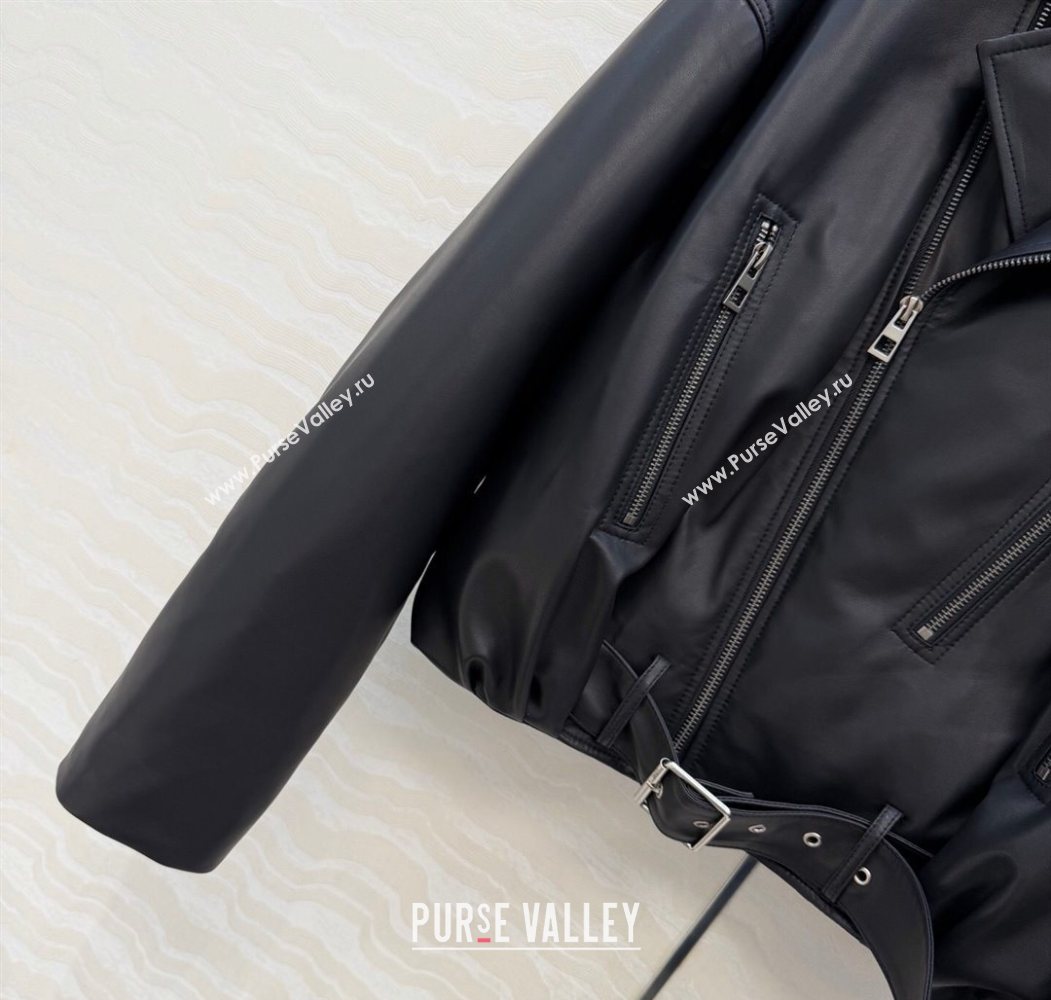 Loewe Sheepskin Leather Down Jacket Black 2026 LW011304 (QI-260113064)