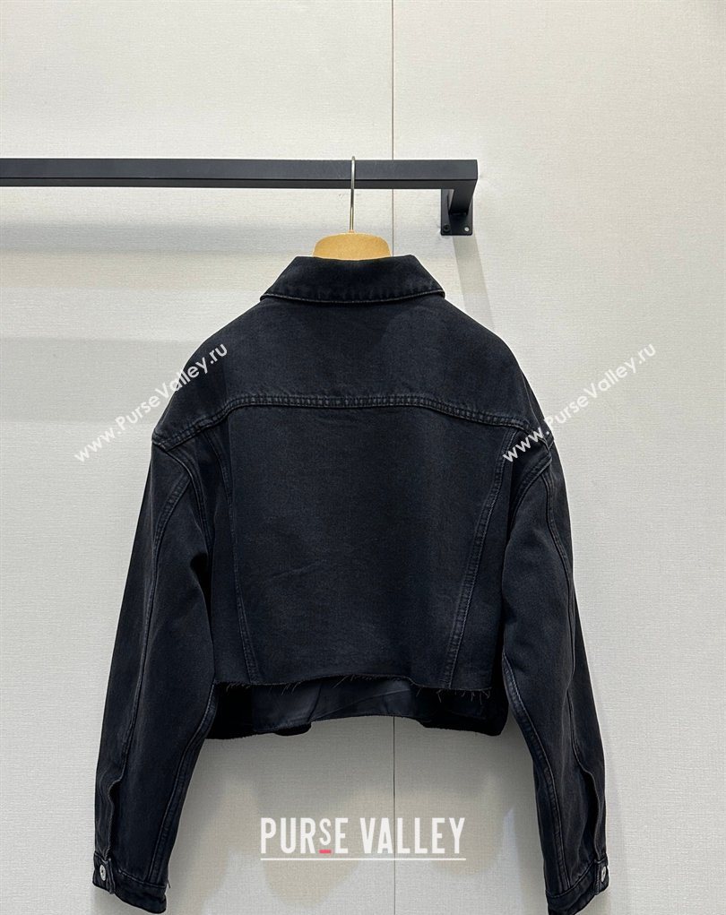 Miu Miu Denim Jacket Black 2026 MM020602 (QI-260206001)