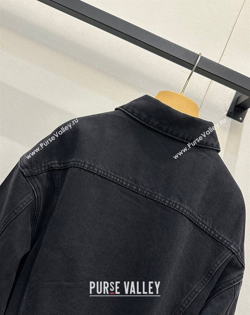 Miu Miu Denim Jacket Black 2026 MM020602 (QI-260206001)