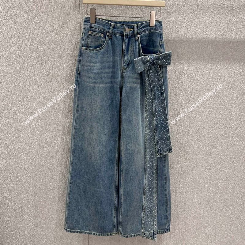 Annandelman Jeans with Strass Bow Light Blue 2026 0206 (QI-260206041)