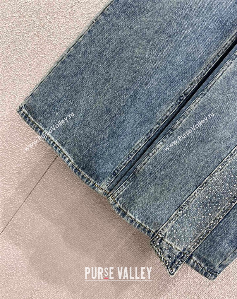 Annandelman Jeans with Strass Bow Light Blue 2026 0206 (QI-260206041)