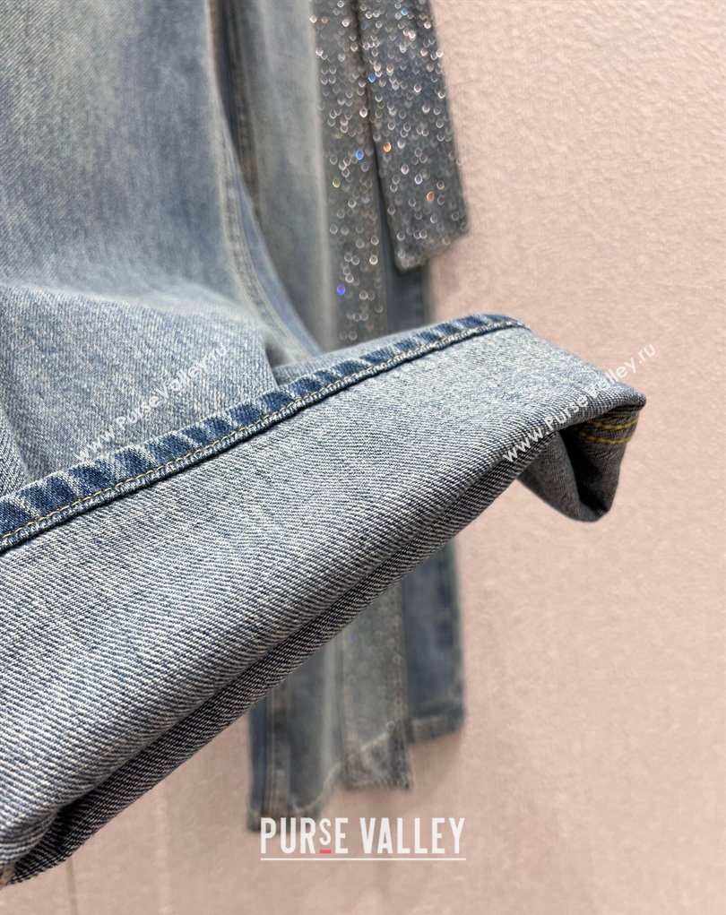 Annandelman Jeans with Strass Bow Light Blue 2026 0206 (QI-260206041)