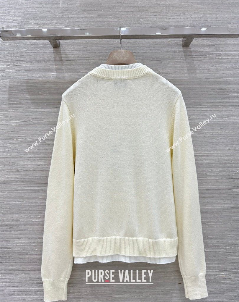 Chanel Cashmere Cardigan White 2026 CH020601 (QI-260206025)