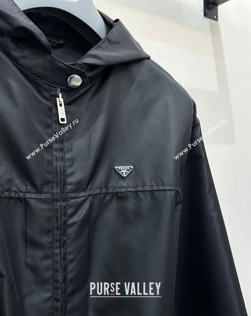 Prada Nylon Coat Black 2026 PR020640 (QI-260206040)
