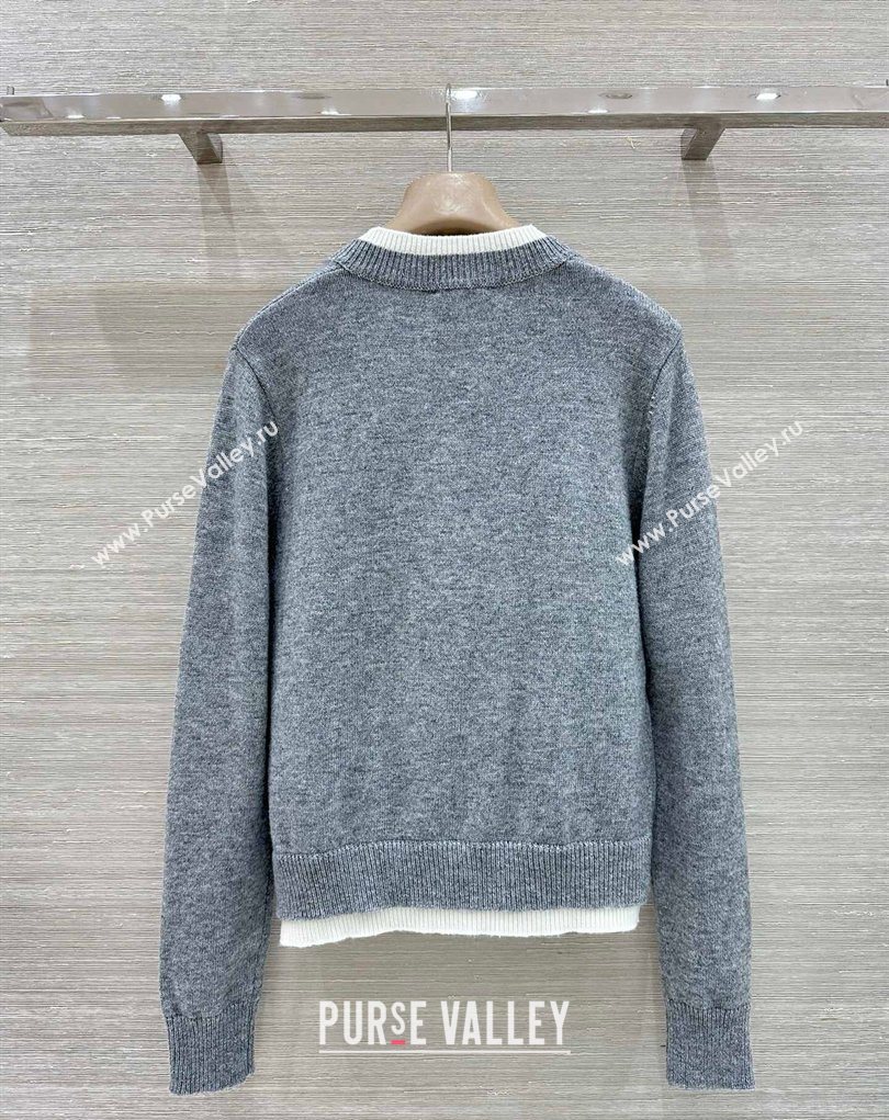 Chanel Cashmere Cardigan Grey 2026 CH020601 (QI-260206026)